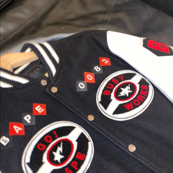 BAPE bathing ape varsity jacket - Picture 2 of 8